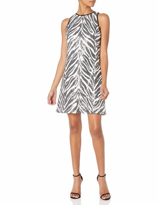 SHO Women's SLVLESS Sequin Zebra Print Dress XXS