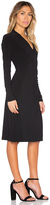 Thumbnail for your product : Norma Kamali KAMALIKULTURE Long Sleeve Side Draped Dress