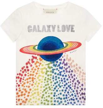 Gucci Children's cotton T-shirt with planet print