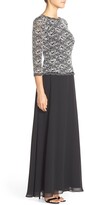 Thumbnail for your product : Alex Evenings Mock Two-Piece A-Line Gown