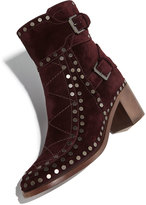 Thumbnail for your product : Laurence Dacade Studded Velvet Suede Ankle Boot, Wine Ruthenium