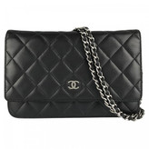 Thumbnail for your product : Chanel Wallet on Chain Black Leather Clutch bags