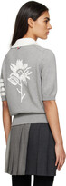 Thumbnail for your product : Thom Browne Gray Flower 4-Bar Polo