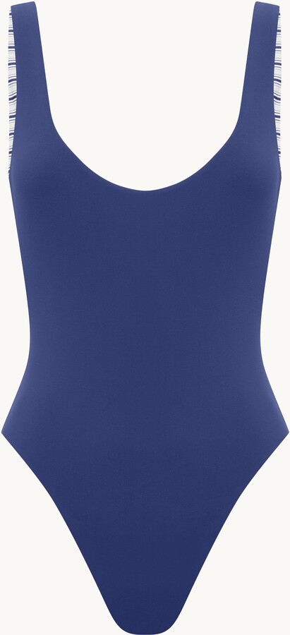 Bondeye Bond-eye Lucia One-piece Indigo / Riviera Stripe Bare Xs/s