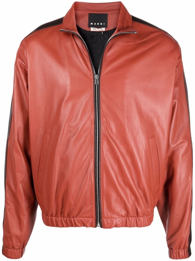 Marni Zipped Leather Jacket - ShopStyle