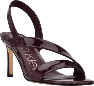 Calvin Klein Women's Honor Square Toe Asymmetrical Strap Dress Sandals  Women's Shoes - ShopStyle