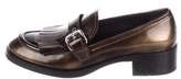 Thumbnail for your product : Prada Kiltie Metallic Loafers