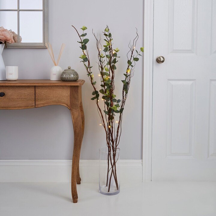 Dunelm Green Eucalyptus Brown Twig Lights Green ShopStyle Ceiling