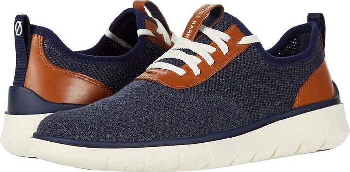 Cole Haan Generation Zerogrand Stitchlite Men's Shoes Marine Blue/Gray Pinstripe/Ch British Tan/Ivory : 10 D - Medium Synthetic/Textile