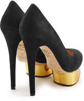 Thumbnail for your product : Charlotte Olympia Dolly Signature Island Platform Pumps in Suede