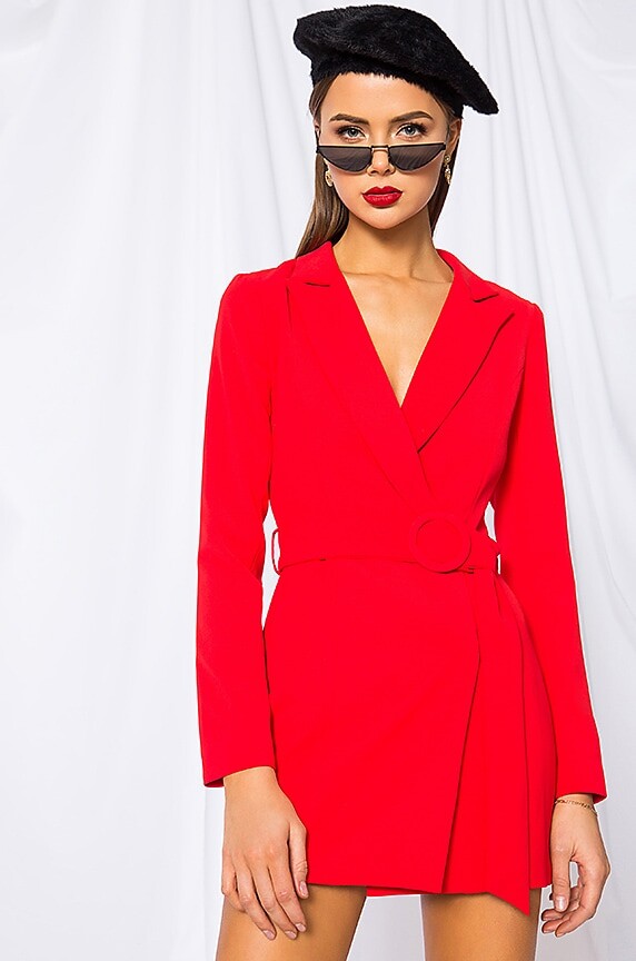 armida button blazer dress