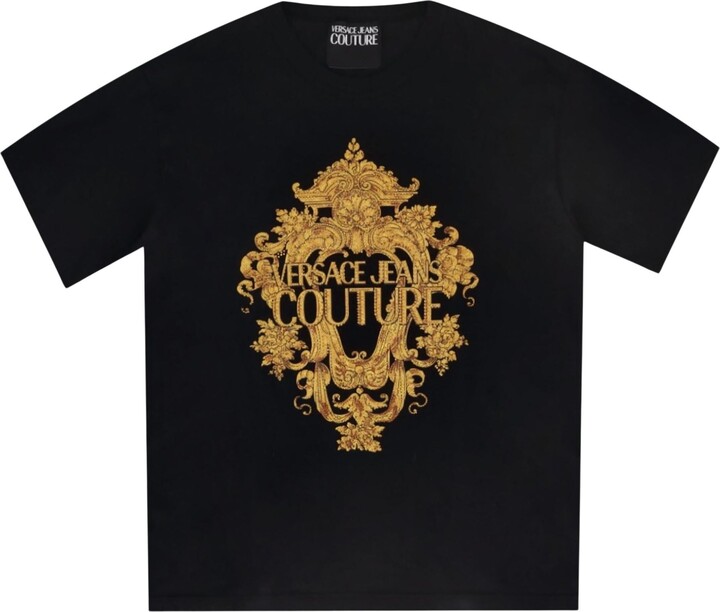 Versace Jeans Couture Baroque Print Cotton Logo T-shirt