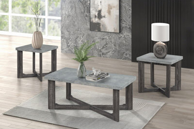 Latitude Run 3-Piece Coffee Table Set Rectangular Shape Coffee Table And 2 Square Shape End Tables