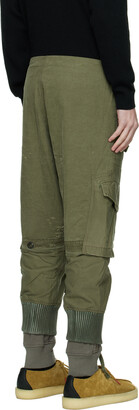 Greg Lauren Khaki Jacket Front Zip Cargo Pants