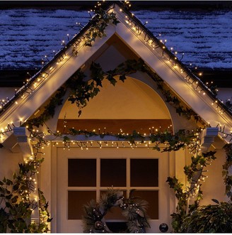 Festive 1000 Multi Function Warm White Indoor/Outdoor Cluster Christmas Fairy Lights with Timer