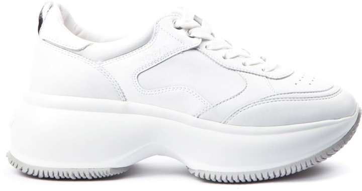Hogan I Active White Leather Sneakers - ShopStyle