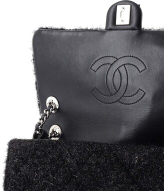 Chanel CC Chain Flap Bag Quilted Knit Pluto Glitter Medium - ShopStyle