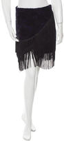 Thumbnail for your product : Rebecca Minkoff Patterned Fringe-Trimmed Skirt w/ Tags