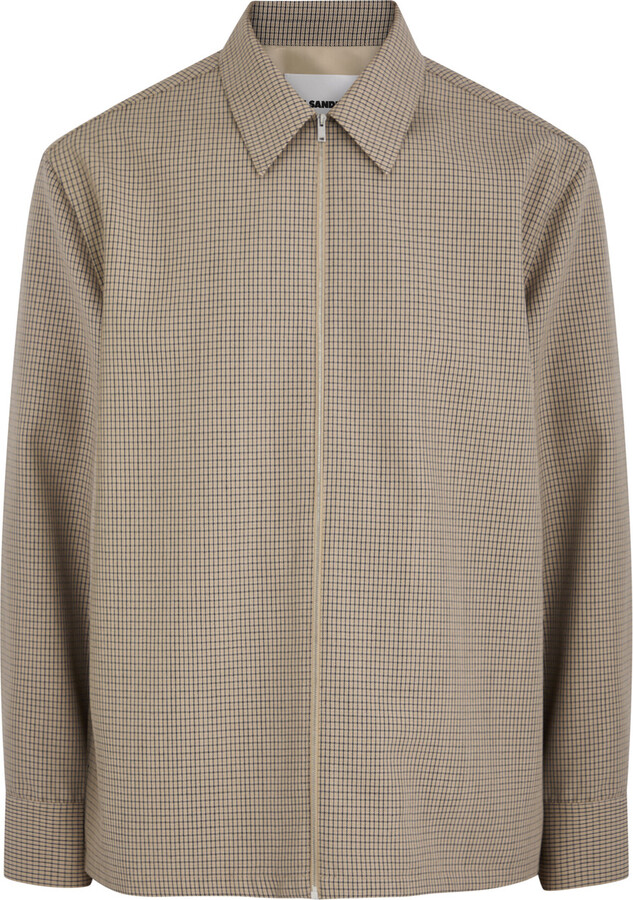 Jil Sander Checked Wool Overshirt