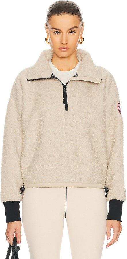 Canada Goose Simcoe Fleece 1/4 Zip Sweater in Tan ShopStyle
