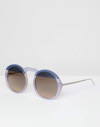 Emporio Armani round sunglasses-Purple