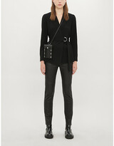 Thumbnail for your product : Claudie Pierlot Buckled regular-fit crepe blazer