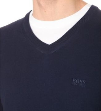 HUGO BOSS V-neck cotton jumper