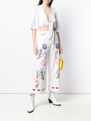 VIVETTA Cropped Printed Trousers