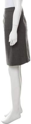 Luciano Barbera Wool Knee-Length Skirt Grey Wool Knee-Length Skirt