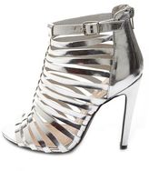 Thumbnail for your product : Charlotte Russe Caged Metallic Single Sole Heels