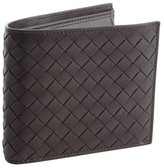 Thumbnail for your product : Bottega Veneta dark brown intrecciato leather bi-fold change pouch wallet