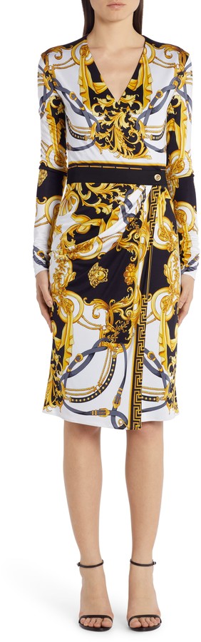 versace wrap dress