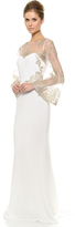 Thumbnail for your product : Badgley Mischka Bell Sleeve Gown