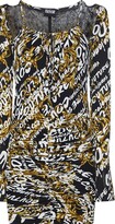 Thumbnail for your product : Versace Jeans Couture Logo Brush Couture Midi Dress
