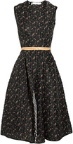 Thumbnail for your product : Victoria Beckham Silk-paneled floral-print organza dress