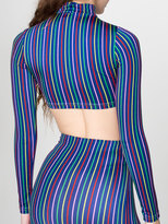 Thumbnail for your product : American Apparel Printed Nylon Tricot Long Sleeve Crop Turtleneck
