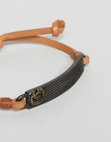Thumbnail for your product : Diesel A-Sunrise Up ID Leather Bracelet In Tan