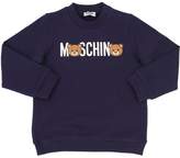 Thumbnail for your product : Moschino Logo Print Cotton Blend Sweatshirt