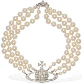 pearl necklace westwood vivienne faux row three shopstyle