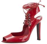 Thumbnail for your product : Manolo Blahnik Patent Leather Multistrap Sandals