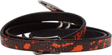 Thumbnail for your product : McQ Red Snake Print Swallow Charm Wrap Bracelet
