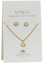Thumbnail for your product : Satya Birthstone Necklace & Earrings Set, Goldtone Brass