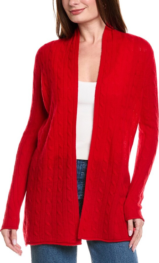 Hannah Rose Breezy Cable Wool & Cashmere-Blend Duster