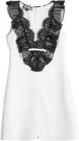 Thumbnail for your product : Giambattista Valli Mini Dress with Ruffled and Lace Bib