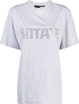 Thumbnail for your product : Rotate by Birger Christensen logo-embellished organic cotton T-shirt