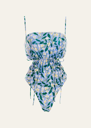 Azul floral swimsuit in multicoloured - Agua By Agua Bendita