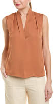 Thumbnail for your product : Vince Pleated Silk Top