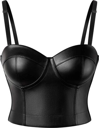 Rubberfashion Latex Bustier with Cups - Shaped Waist Length - Sexy Latex  Bra for Women and Ladies