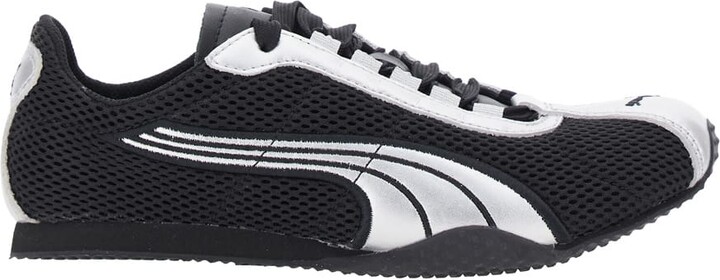 Puma 'h-street Og' Black Low Top Perforated Sneakers With Maxi Logo On The Tongue In Tech Fabric Unisex