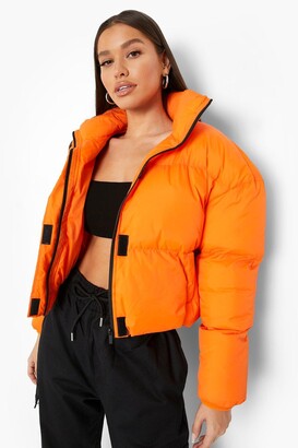 funnel neck waist detail puffer